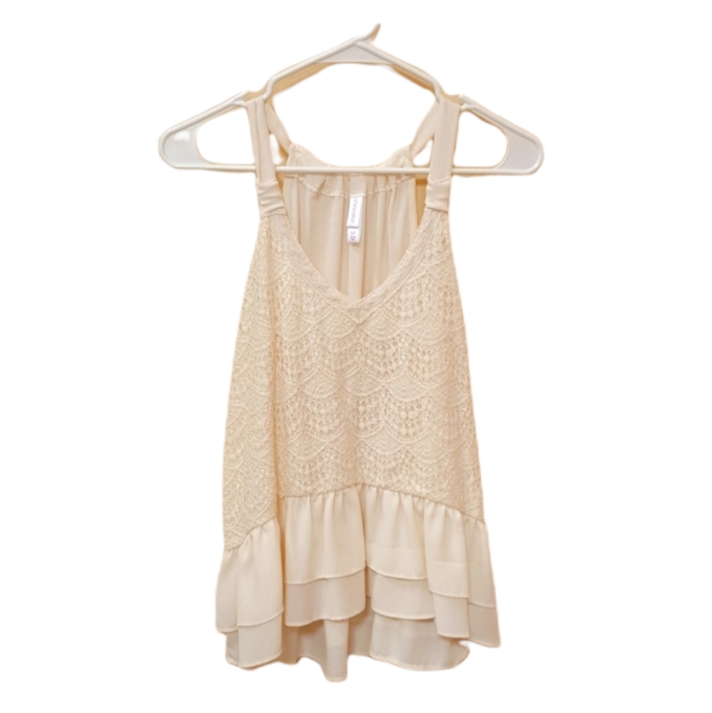 Xhilaration Ivory/Creme Sleeveless Blouse